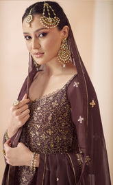 Pure Georgette designer outfit  with detailed embroidery